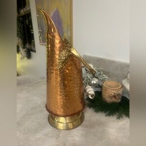 Beautiful patina on this copper and brass ash shuttle